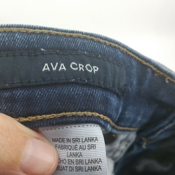 Lucky Brand Womens  Ava Crop Jeans Size 0/25  Medium Wash Low Rise Stretch - Picture 10 of 12